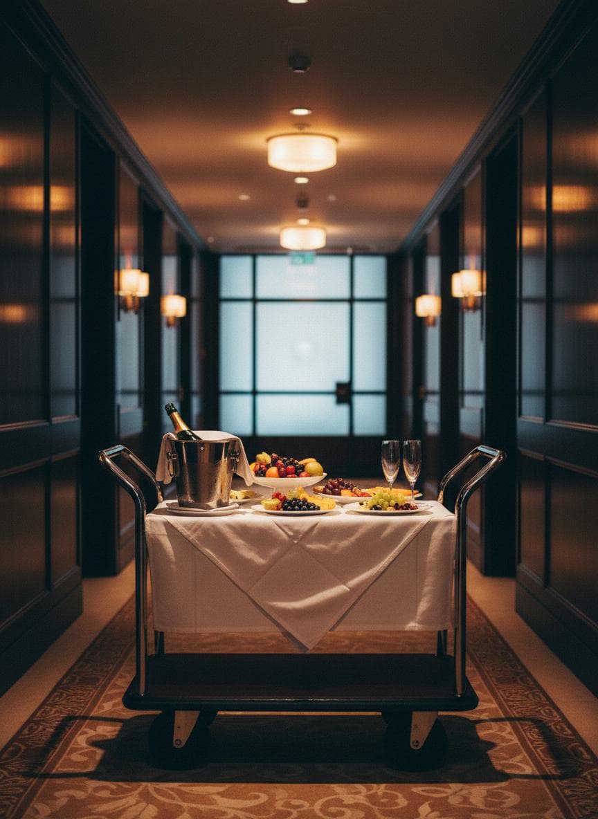 Luxury hotel room service